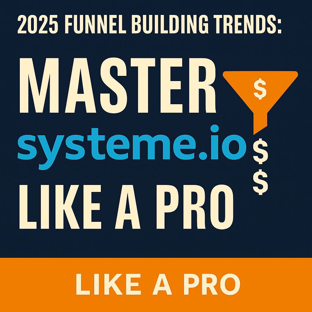 2025 Funnel Building Trends: Master systeme.io Like a Pro 2025 funnel building trends visual with modern digital interface and Systeme.io branding, symbolizing smart automation and growth strategies.